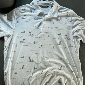 Travis Mathew white with various prints